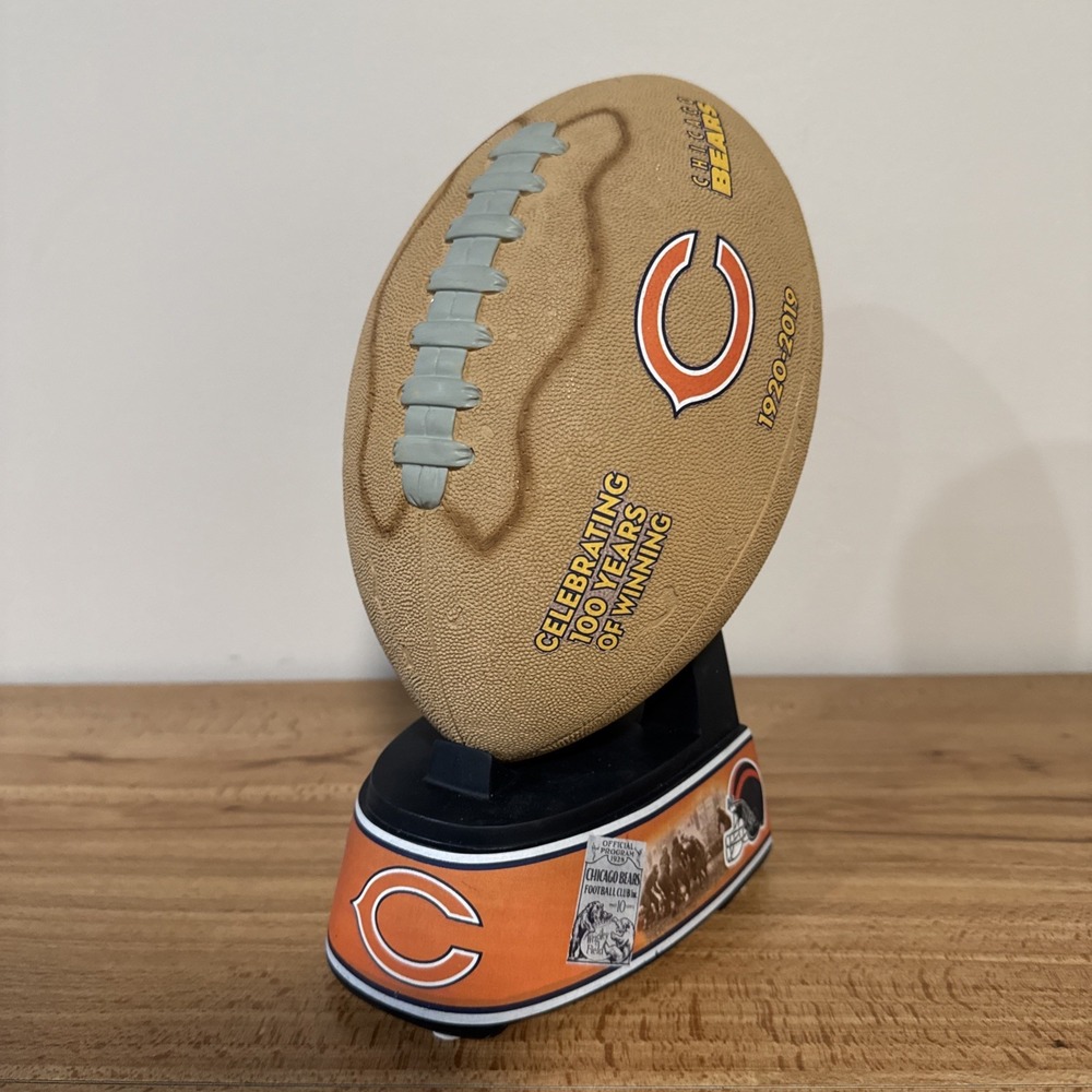 Chicago Bears 100 Year Anniversary Of Winning NFL Football Hamilton Collectibles